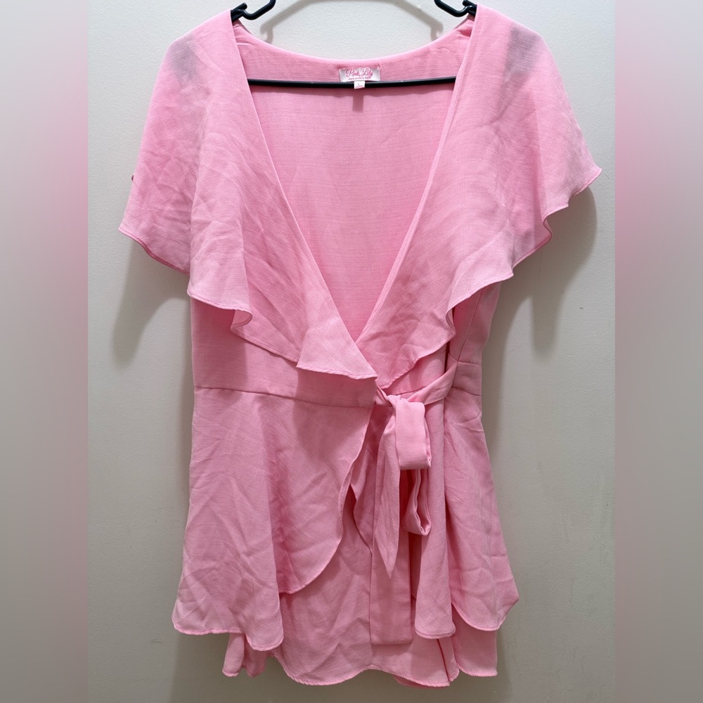Pink Lily Light Pink Romper Sz L